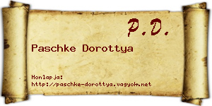 Paschke Dorottya névjegykártya